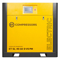 Винтовой компрессор ET-Compressors SL 45-10 D VS PM (IP23) без муфты с частотным регулированием производительности и двигателем на постоянных магнитах