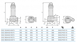 Погружной фекальный насос Zenit DGG 300/4/65 F0ET5 NC Q TS 2SIC 10 400 IN-6