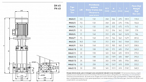 Вертикальный многоступенчатый насосный агрегат Saer MK65/6 - 132M-V1 - 400/690V 3~
