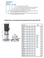 Вертикальный многоступенчатый насос PURITY PVS 45-120 (N)