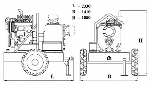 Дизельная мотопомпа VAR 6-250 FKL10 G11 TRAILER