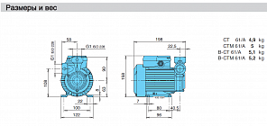 Насос вихревой Calpeda CT 61 230/400/50 Hz