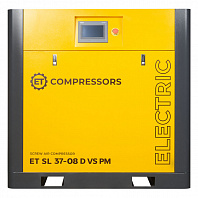 Винтовой компрессор ET-Compressors SL 37-08 D VS PM (IP23) без муфты с частотным регулированием производительности и двигателем на постоянных магнитах