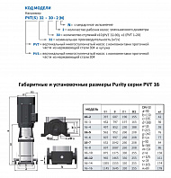 Вертикальный многоступенчатый насос PURITY PVT 16-6 (N)