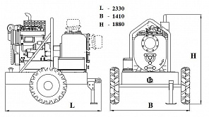 Дизельная мотопомпа VAR 4-250 FKL17 G11 TRAILER