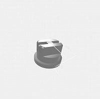 Плоскоструйная форсунка латунь C1L-2-65 (0.79л/м при 3 бар, угол распыления 65°).