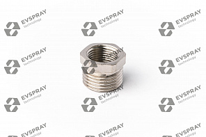 Переходник 1/2M x 1/4F (латунь никелированная) BSPP