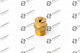 Плоскоструйная форсунка латунь 1/4 MC3L-03-90 (1.18 л/мин при 3 бар, угол распыления 90°).