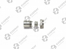 Плоскоструйная форсунка сталь 303 3/8 C1L-25-45 (19.4 л/мин при 3 бар, угол распыления 45°) ласточкин хвост+прижемная гайка+тело для крепления форсунки