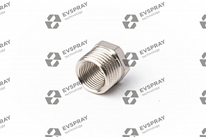 Переходник 1/2M x 1/4F (латунь никелированная) BSPP